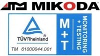 Tarcze hamulcowe pełne MIKODA 0928 GT malowane, nacinane, wiercone, kolor: czarny + KLOCKI MIKODA 72418 - MITSUBISHI COLT VI CZC kabriolet SMART FORFOUR (454) - OŚ TYLNA