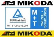 Tarcze hamulcowe pełne MIKODA 0217 GT malowane, nacinane, wiercone, kolor: czarny + KLOCKI MIKODA 70255 - AUDI A6 (4A2, C4) A6 Avant (4A5, C4) - OŚ TYLNA