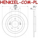 Tarcze hamulcowe pełne MIKODA 1150 + KLOCKI MIKODA 71150 - HYUNDAI i40 (VF) i40 CW (VF) - OŚ TYLNA