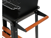 GRILL WĘGLOWY Z PÓŁKĄ BOCZNĄ CHROMOWANY RUSZT ROŻEN 48X26.5 LUND 99907 