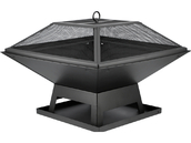 PALENISKO OGRODOWE Z POKRYWĄ STALOWE OGNISKO GRILL 45x45cm LUND 99715