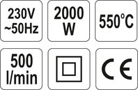 OPALARKA ELEKTRYCZNA 2000W YATO YT-82288