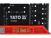 KĄTOWNIK TRASERSKI STALOWY LIBELLA 90° KĄT PROSTY PION POZIOM 300mm YATO YT-70789