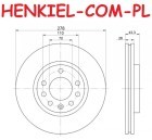 Tarcze hamulcowe wentylowane MIKODA 1656 + KLOCKI SAMKO 5SP1490 - OPEL CORSA D (S07) CORSA D Van (S07) - OŚ PRZEDNIA