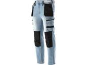 SPODNIE ROBOCZE MONTERSKIE STRETCH JEANS LIGHT BLUE r. XXL 2XL YATO YT-79075