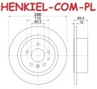 Tarcze hamulcowe pełne MIKODA 1621 + KLOCKI MIKODA 71622 - OPEL OMEGA B - OŚ TYLNA