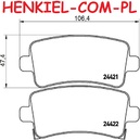 Tarcze hamulcowe pełne MIKODA 1657 GT malowane, nacinane, wiercone, kolor: czarny + KLOCKI QUARO QP1236C ceramiczne - CHEVROLET MALIBU OPEL INSIGNIA SAAB 9-5 - OŚ TYLNA