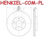 Tarcze hamulcowe wentylowane SAMKO N2018V + KLOCKI VALEO 301011 - NISSAN JUKE (F15) PULSAR Hatchback (C13) - OŚ PRZEDNIA