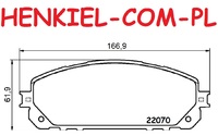 Klocki hamulcowe MIKODA 72547 - JEEP CHEROKEE (KL) - OŚ PRZEDNIA