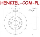 Tarcze hamulcowe pełne MIKODA 0312 + KLOCKI FERODO FDB1349 - FIAT LINEA (323_, 110_) LANCIA LYBRA (839_)  LYBRA SW (839_) - OŚ TYLNA