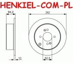 Tarcze hamulcowe pełne MIKODA 1131 + KLOCKI MIKODA 71107 - HYUNDAI ACCENT III i20 (PB,PBT) KIA RIO II - OŚ TYLNA