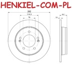 Tarcze hamulcowe pełne MIKODA 1154 GT malowane, nacinane, wiercone, kolor: czarny + KLOCKI QUARO QP8346C ceramiczne - KIA CEE'D (JD) PRO CEE´D (JD) - OŚ TYLNA