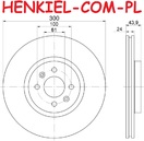 Tarcze hamulcowe wentylowane MIKODA 1744 + KLOCKI MIKODA 71354 - RENAULT SCENIC II GRAND SCENIC II - OŚ PRZEDNIA