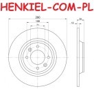 Tarcza hamulcowa pełna MIKODA 0569 - CITROEN C4 II DS4 DS5 DS DS4 DS5 PEUGEOT 308 3008 - OŚ TYLNA