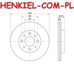 Tarcze hamulcowe wentylowane MIKODA 0358 + KLOCKI BREMBO P24150 - FIAT PANDA (169_) 500 (312_) 500 C (312_) FORD KA (RU8) - OŚ PRZEDNIA