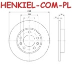 Tarcza hamulcowa pełna MIKODA 0583 - PEUGEOT 308 II 308 II SW - OŚ TYLNA