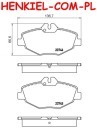 Klocki  hamulcowe BREMBO P50049 - MERCEDES KLASA E (W211) KLASA E T-Model (S211) - OŚ PRZEDNIA