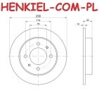 Tarcze hamulcowe pełne MIKODA 1156 + KLOCKI QUARO QP2917 - HYUNDAI COUPE (RD) ELANTRA (XD) ELANTRA Sedan (XD) - OŚ TYLNA