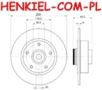 Tarcza hamulcowa pełna z łożyskiem i pierścieniem ABS MIKODA 1788L - RENAULT MEGANE IV Hatchback (B9A/M/N_) MEGANE IV Grandtour (K9A/M/N_) - OŚ TYLNA