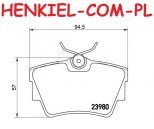 Klocki hamulcowe BREMBO P59041 - FIAT TALENTO NISSAN PRIMASTAR NV300 OPEL VIVARO A B RENAULT TRAFIC II III - OŚ TYLNA