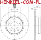 Tarcze hamulcowe pełne MIKODA 0424 + KLOCKI QUARO QP3757C ceramiczne - BMW 3 (E36) - OŚ TYLNA