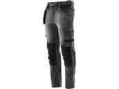 SPODNIE ROBOCZE MONTERSKIE STRETCH JEANS STEEL GREY r. XL YATO YT-79064