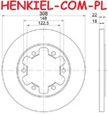 Tarcza hamulcowa pełna MIKODA 0774 - FORD TRANSIT V363 (FAD, FBD, FCD, FDD, FED, FFD) - OŚ TYLNA