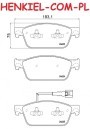 KLOCKI QUARO CERAMICZNE QP3486C - VW MULTIVAN V VI TRANSPORTER V T5 VI T6 - OŚ PRZEDNIA