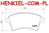 Klocki hamulcowe BREMBO P68044 - MERCEDES CITAN (415) RENAULT KANGOO/GRAND KANGOO (KW0/1_) KANGOO BE BOP (KW0/1_) KANGOO Express (FW0/1_) - OŚ PRZEDNIA