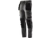 SPODNIE ROBOCZE MONTERSKIE STRETCH JEANS STEEL GREY r. XXL 2XL YATO YT-79065