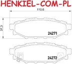 Tarcze hamulcowe wentylowane MIKODA 2127 + KLOCKI QUARO QP1485 - SUBARU LEGACY IV (BL) LEGACY IV Kombi (BP) OUTBACK (BL, BP) - OŚ TYLNA