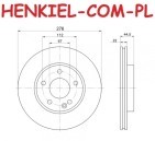 Tarcze hamulcowe wentylowane MIKODA 1449 + KLOCKI MIKODA 71449 - MERCEDES KLASA A (W169) KLASA B (W245) - OŚ PRZEDNIA