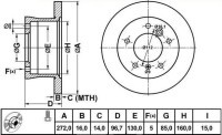 TARCZA LUCAS TRW DF4088 - TYŁ PEŁNA