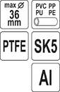 OBCINAK PRZECINAK PTFE DO RUR PCV DO 36 MM YATO YT-22270