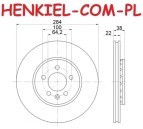 Tarcze hamulcowe wentylowane MIKODA 1812 + KLOCKI SAMKO 5SP952 - ROVER 75 (RJ) - OŚ PRZEDNIA