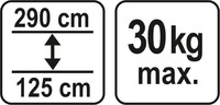 PODPORA TELESKOPOWA ROZPÓRKA PŁYT GK 125-290 CM  YATO YT-64552