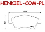 Tarcze hamulcowe wentylowane MIKODA 1729 + KLOCKI MIKODA 71354 - RENAULT KANGOO MEGANE II SCENIC II - OŚ PRZEDNIA