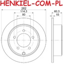 Tarcze hamulcowe pełne MIKODA 1134 + KLOCKI MIKODA 70932 - CHRYSLER SEBRING (JS) DODGE AVENGER CALIBER JEEP COMPASS (MK49) PATRIOT (MK74) - OŚ TYLNA