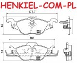 Klocki hamulcowe MIKODA 71617 - OPEL ASTRA G II - OŚ PRZEDNIA