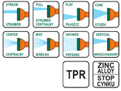 PISTOLET ZRASZAJĄCY OGRODOWY WIELOFUNKCYJNY FLO 89195