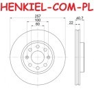 Tarcze hamulcowe wentylowane MIKODA 0354 + KLOCKI BREMBO P59084 - OPEL CORSA E CORSA E Van - OŚ PRZEDNIA