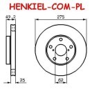 Tarcze hamulcowe wentylowane MIKODA 2252 + KLOCKI TEXTAR 2358501 - TOYOTA RAV 4 II ( XA2 ) - OŚ PRZEDNIA