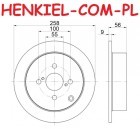 Tarcze hamulcowe pełne MIKODA 2235 + KLOCKI SAMKO 5SP1068 - TOYOTA COROLLA E12 - OŚ TYLNA