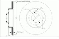 TARCZE HAMULCOWE MIKODA 1739 bez łozyska i pierscienia abs + KLOCKI MIKODA 71739 - RENAULT LAGUNA II - OŚ TYLNA