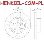 Tarcza hamulcowa wentylowana MIKODA 1453 wiercona - MERCEDES KLASA S (W220) KLASA S Coupe (C215) - OŚ PRZEDNIA 