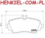 Tarcze hamulcowe wentylowane MIKODA 1461 + KLOCKI SAMKO 5SP671 - MERCEDES VANEO (414) - OŚ PRZEDNIA