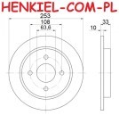 Tarcza hamulcowa pełna MIKODA 0714 - FORD FIESTA V (JH_,JD_) FIESTA VI (CB1,CCN) FOCUS I (DAW,DBW,DFW,DNW) SCORPIO II (GFR,GGR) SIERRA (GBG,GB4,GBC,GBC,GBG,BNG,BNC) - OŚ TYLNA