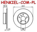 Tarcze hamulcowe pełne MIKODA 0338 + KLOCKI MIKODA 70338 - ALFA ROMEO 147 - OŚ TYLNA