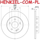 Tarcza hamulcowa pełna MIKODA 1416 - MERCEDES-BENZ KLASA C (W202) - OŚ PRZEDNIA