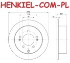 Tarcze hamulcowe pełne MIKODA 1152 + KLOCKI MIKODA 71150 - KIA SOUL (AM) - OŚ TYLNA